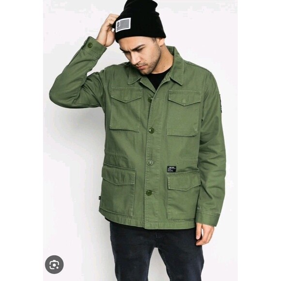 Obey Fairey × Jamie Reid Collab M-65 Military Army Olive Green Jacket Sz M XLNT - Picture 6 of 9